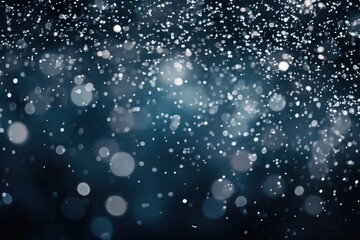 snow on black background bokeh