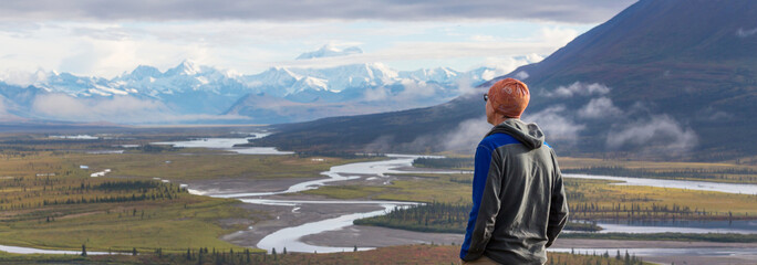 Fototapeta na wymiar Hike in Alaska