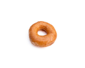 Glazed donut isolated on white background. After some edits.