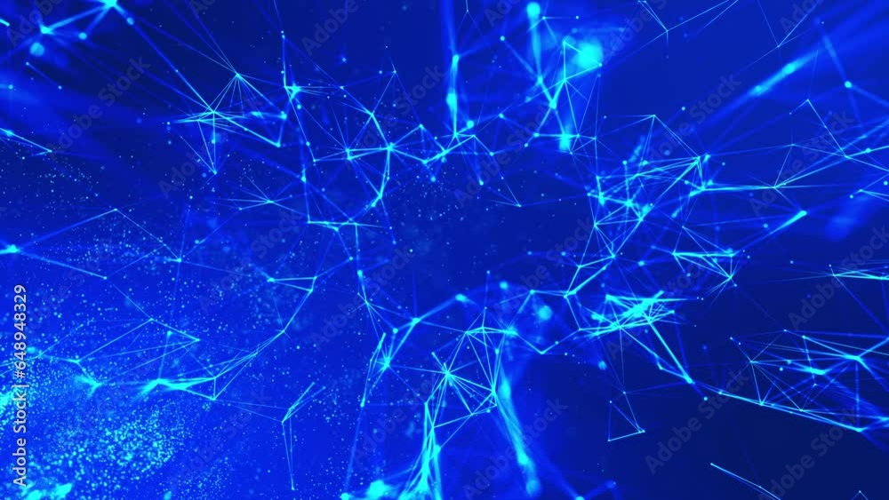 Poster network connection structure. big data. connecting points and lines. abstract technology background.