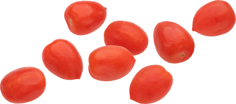 Peeled canned tomatoes isolated on white background