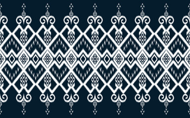 Textile design, oriental geometric embroidery for background or rug, wallpaper, ikat, batik, curtain design, vector illustration
