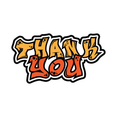 Thank you typography design