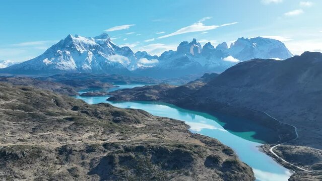 National Park At Torres Del Paine Puerto Natales Chile. Forest Landscape Torres Del Paine Puerto Natales. Patagonia Sky Clouds Outdoor Glacier. Outdoor Outdoors Outdoor Snow Covered Moodle.
