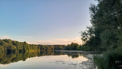 sunset over the river