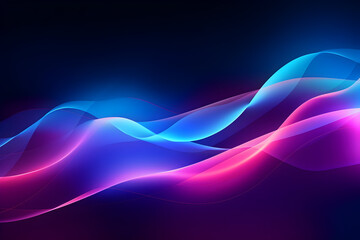 Vibrant Neon Waves Background A Mesmerizing Visual Experience