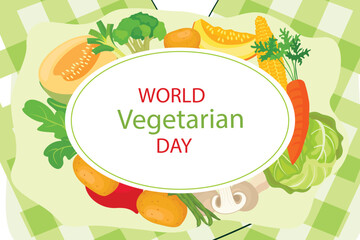 Free vector flat illustration for world vegetarian day