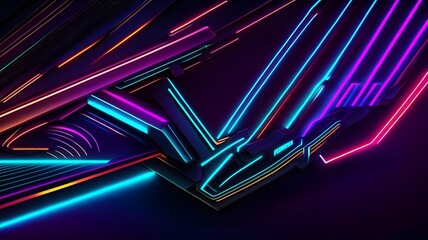 abstract background with neon light