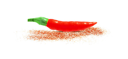 cayenne pepper, spice isolated on white background