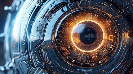 3D rendering of abstract technology concept background. High resolution image.