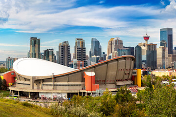 Fototapeta na wymiar Calgary in sunny day, Canada