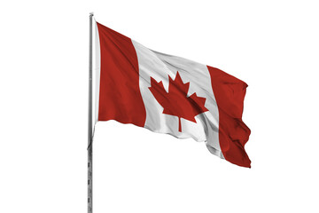 Waving Canada flag, ensign, transparent background