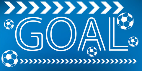 Fototapeta premium goal vector illustration on blue background.football score stadium for match.eps10
