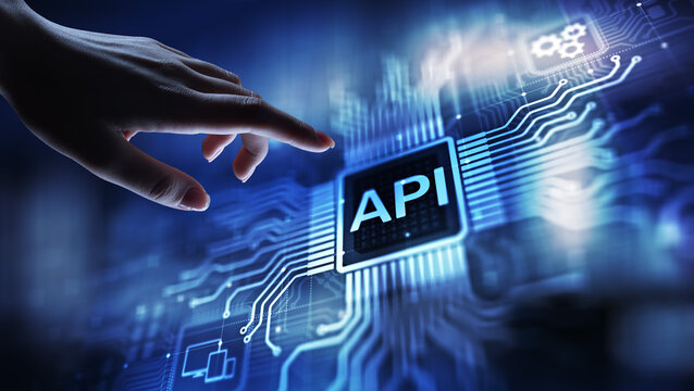 API - Application Programming Interface, software development tool, information technology and business concept.