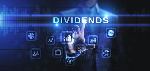 Dividend Investment stock market cash flow passive income business finance concept.