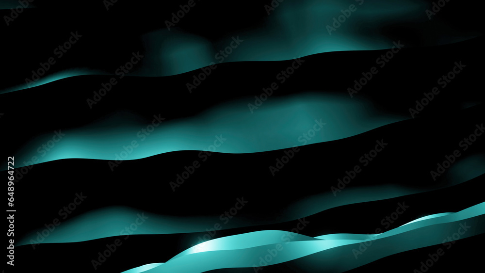 Poster wavy stripes in flow of moving surface. design. flow of wavy surface moving with parallel reflection