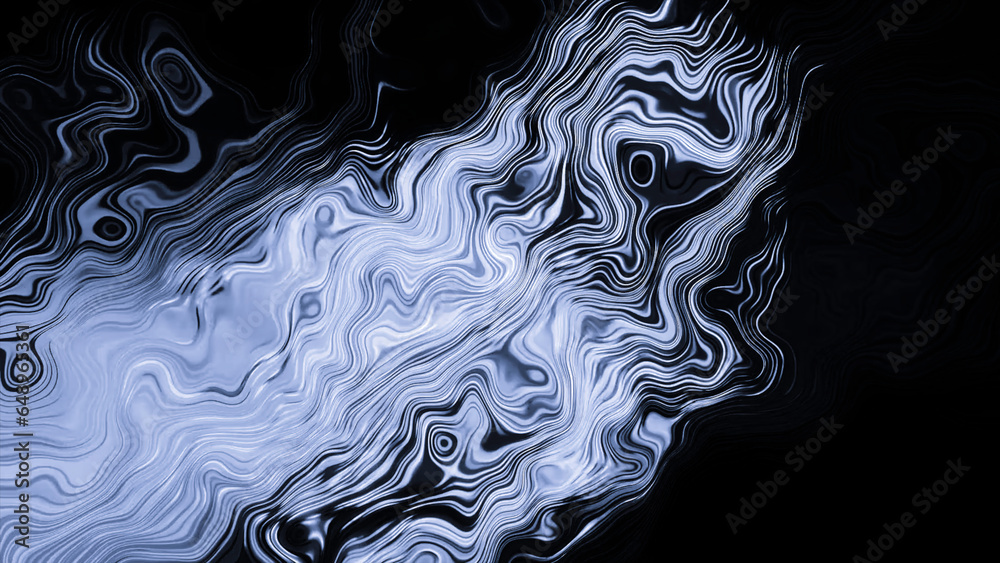 Poster flashing pulsations in pattern of electric waves. motion. liquid pattern of lines flashes in stream 