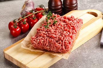 Raw minced beef uncooked meat