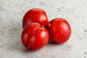 Ripe sweet juicy red plum