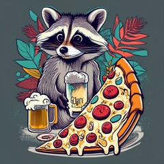 TOASTED RACCOON: Grungy Beer & Pizza Party