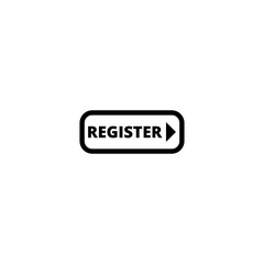 Register icon isolated on white background 