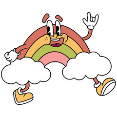 Fun groove rainbow, sticker