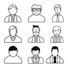 Avatar vector icon set.