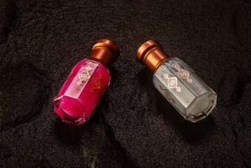 the Beauty of Misk Perfume,top view ,elegance aroma 