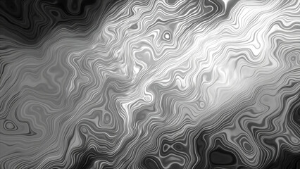 Liquid pattern with moving shimmering curved lines. Motion. Shimmering pattern with glitch effect of curved lines. Spots and curved lines flickering in ripple curves