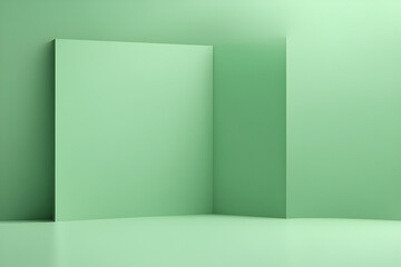 Minimalistic abstract light green background for product presentation