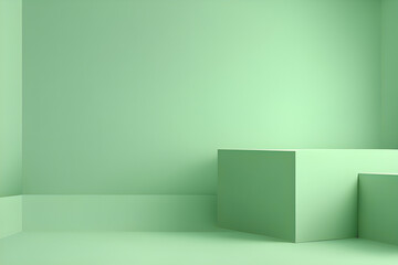Subdued abstract light green backdrop designed for product presentations