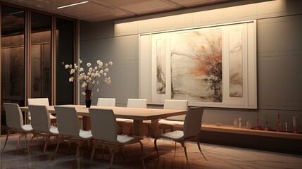 Dining room minimalist, generated by AI