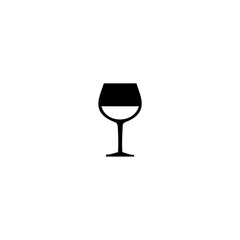 Vine glass icon for web design isolated on white background