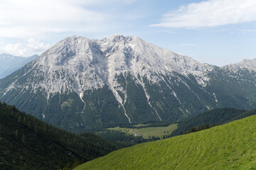 Fototapeta premium Landscape from the Alps mountains, Tyrol, Austria. Landscape with stone mountains.: Landscape in the mountains