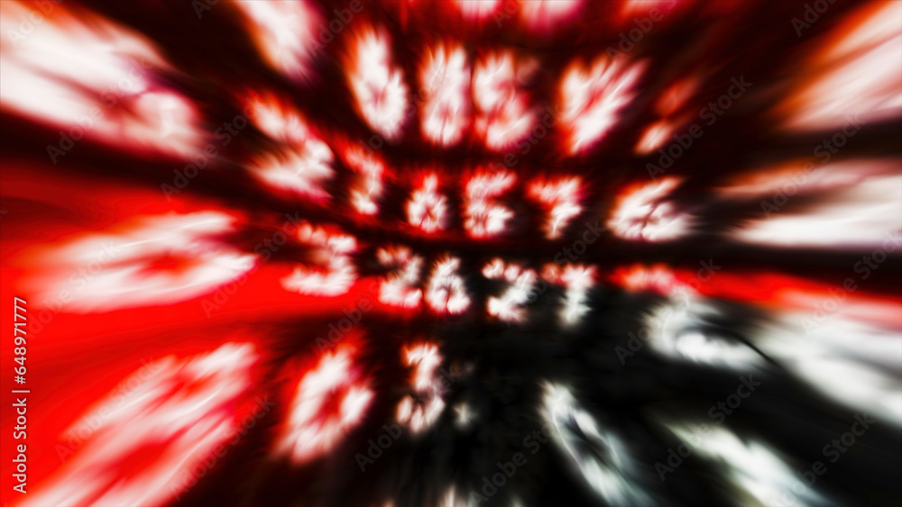 Poster bright appearing numbers in virtual space. motion. bright glowing numbers appear in stream of comput