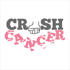 Stylish , fashionable  and awesome Breast Cancer typography art and illustrator