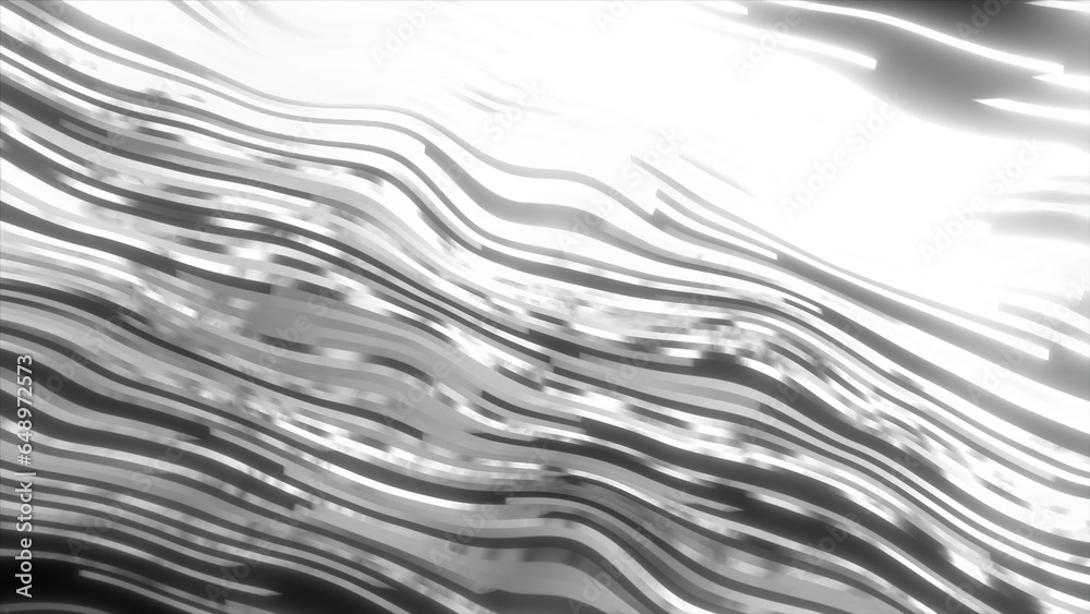 Poster bright shimmering lines in glitch background. motion. stream of shimmering glitch lines. computer ba