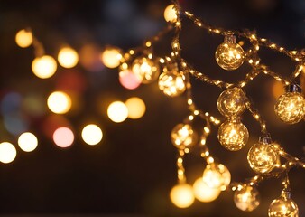 Fototapeta na wymiar Christmas abstract glitter bokeh lights background. Holiday texture decoration concept