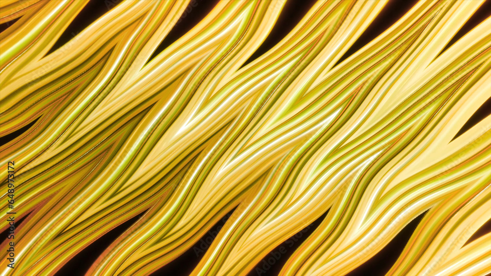 Poster beautiful background of colorful zigzag stripes. motion. wavy lines move in iridescent flow pattern.