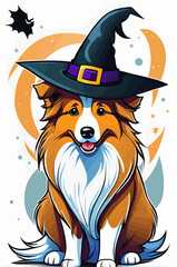 Spooky Paws Halloween Dog Illustrations for Kids and Adults. vector art of a popular pet funny dogs