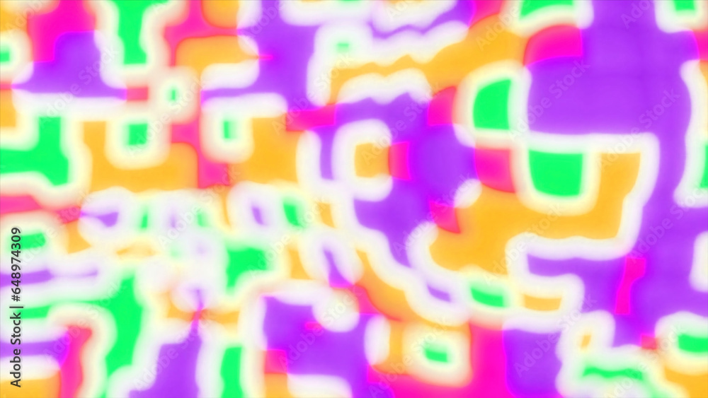Poster blurred water effect in psychedelic pattern. design. colorful pattern with geometric shapes and psyc