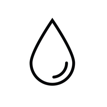 recommend clip art: Drop of water outline icon isolated on white background. Vector illustration
