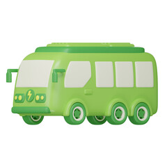 3D Electric Bus rendering