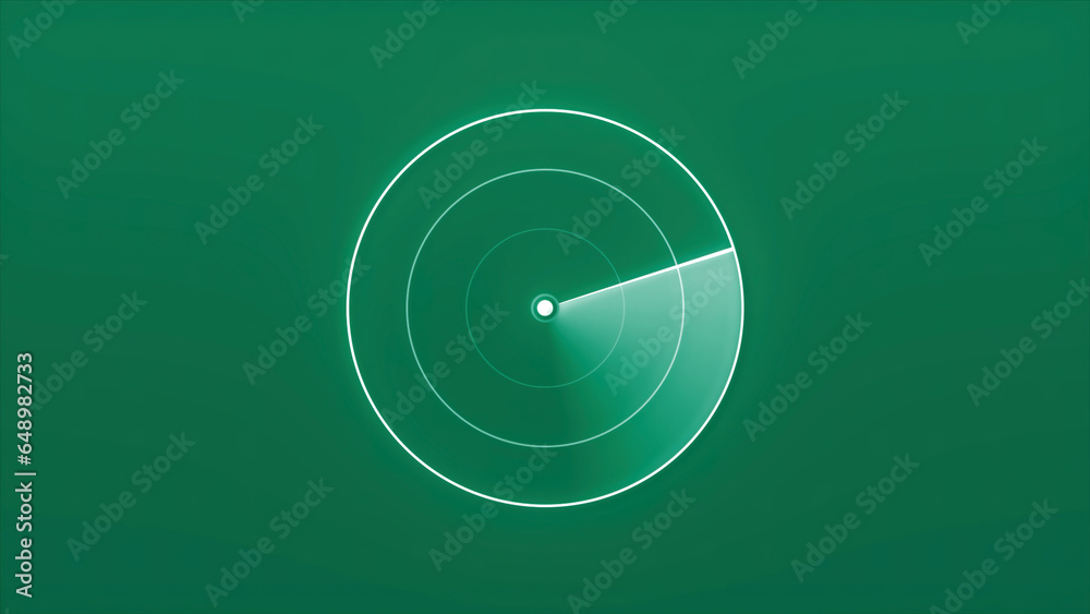 Poster glowing line on navigation radar. motion. simple circle with radar navigation line. simple radar wit