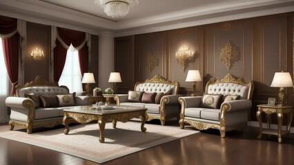 interior of a royal living room