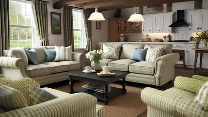 interior of cottage living room