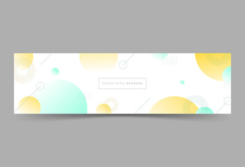 banner background, circle gradation, green and orange, abstract geometric, eps 10