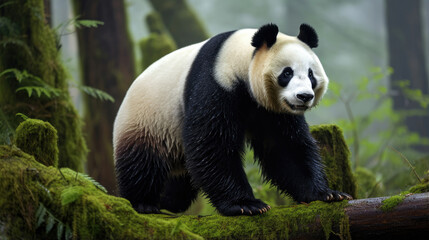 Fototapeta premium Giant panda in the wild