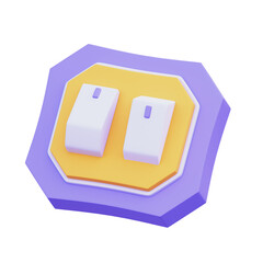 Electric Switch 3D Illustration