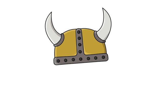 animated video of a moving viking hat